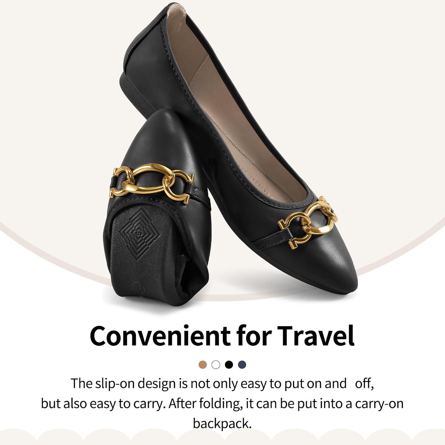 imageBallet Flats Shoes for Women Comfortable Work Dress Flats  Ladies Wedding Shoes for WalkingBlack