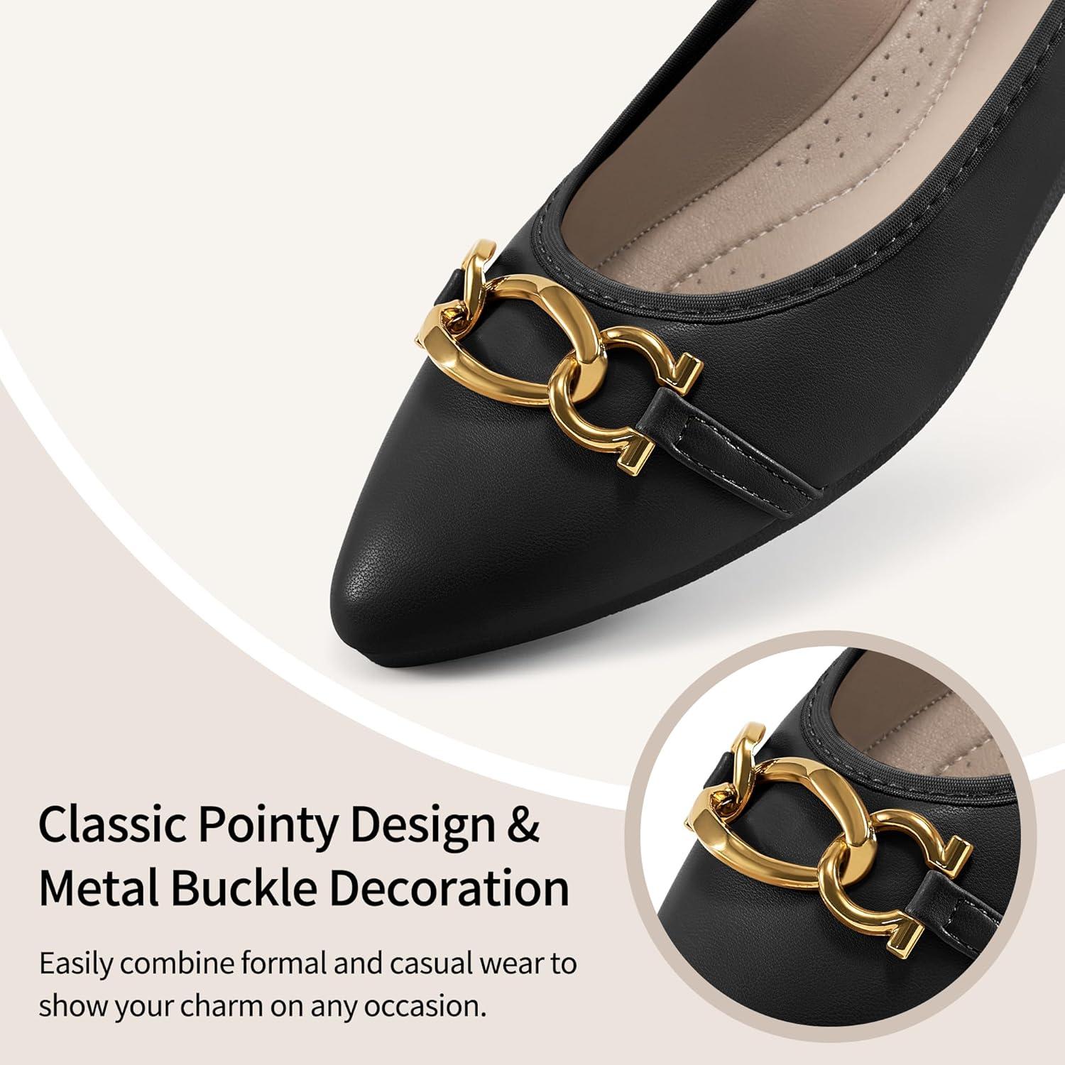 imageBallet Flats Shoes for Women Comfortable Work Dress Flats  Ladies Wedding Shoes for WalkingBlack