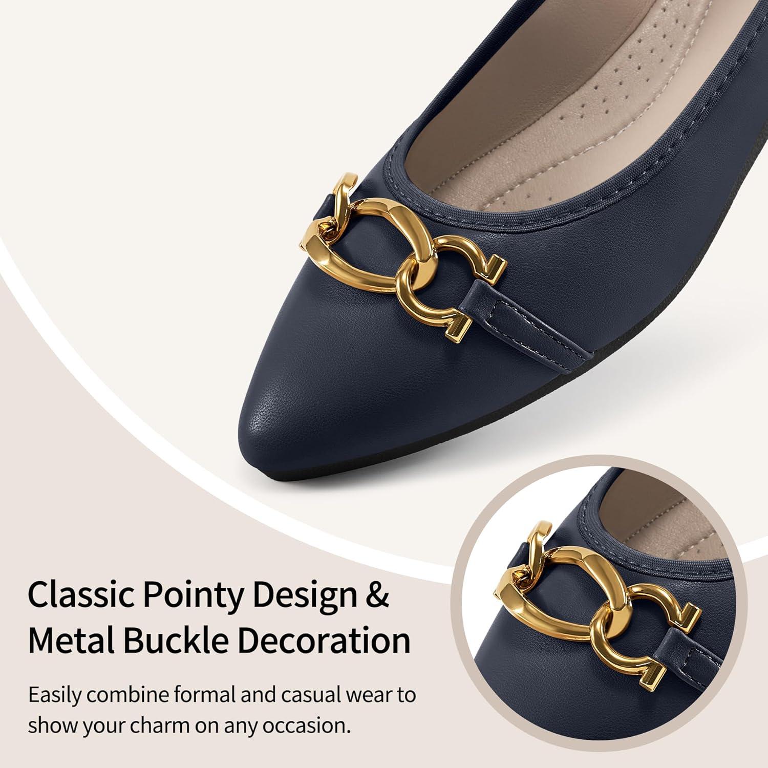 imageBallet Flats Shoes for Women Comfortable Work Dress Flats  Ladies Wedding Shoes for WalkingDark Blue