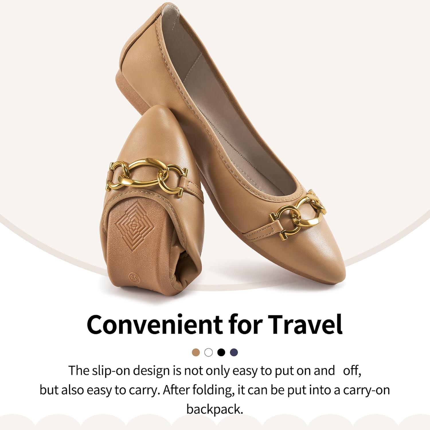 imageBallet Flats Shoes for Women Comfortable Work Dress Flats  Ladies Wedding Shoes for WalkingNude
