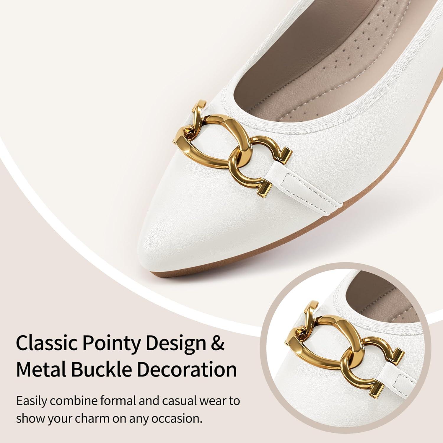 imageBallet Flats Shoes for Women Comfortable Work Dress Flats  Ladies Wedding Shoes for WalkingWhite