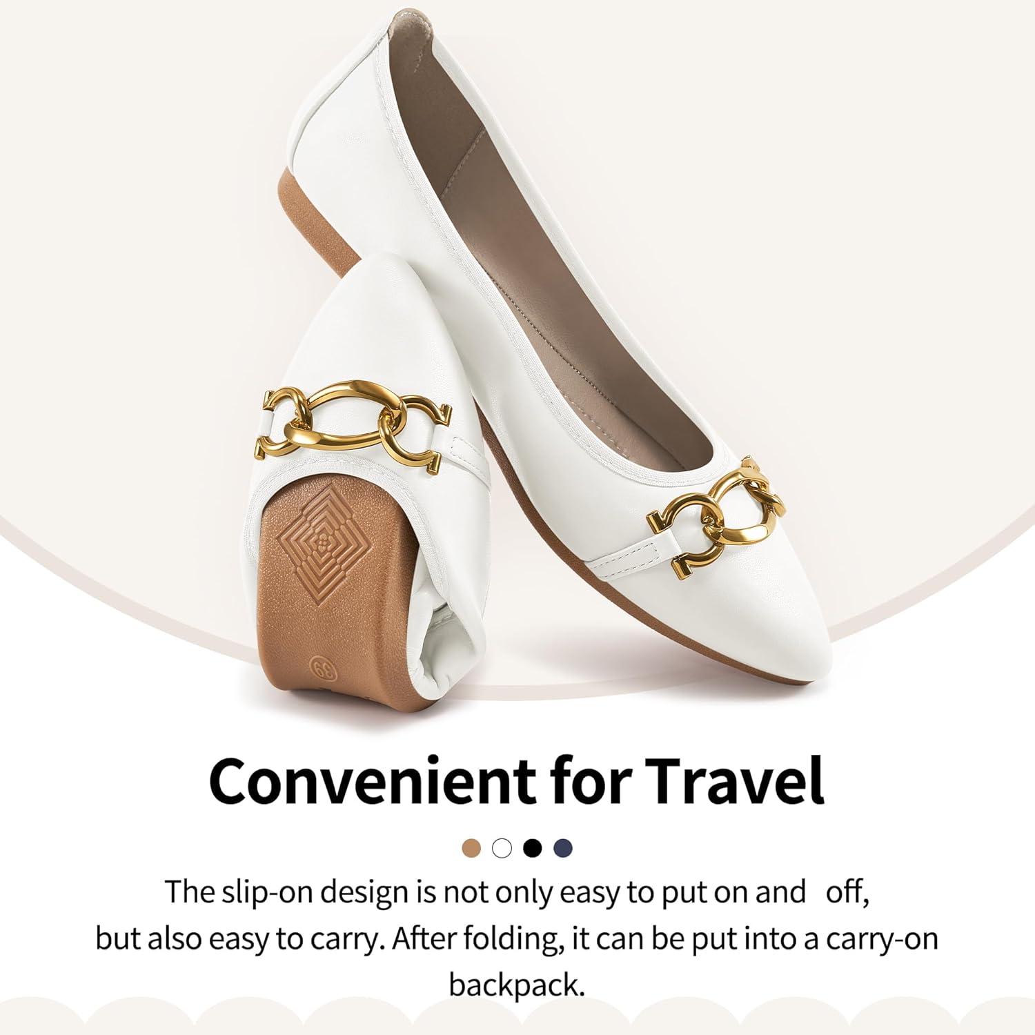 imageBallet Flats Shoes for Women Comfortable Work Dress Flats  Ladies Wedding Shoes for WalkingWhite