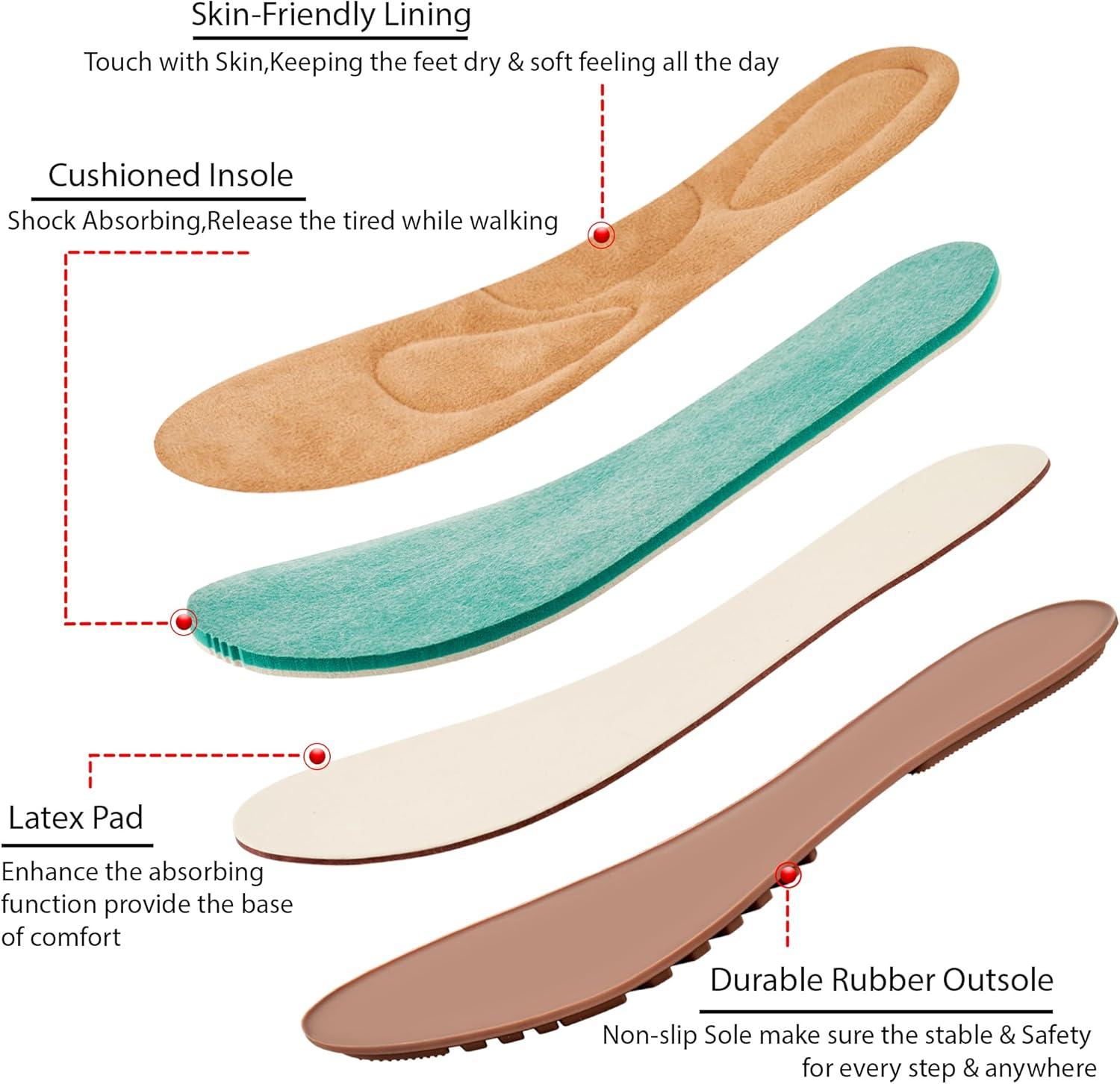 imageFlats for Women Ballets Shoes Comfortable Knitted Dressy Work Flats Ladies Wedding Flat Casual ShoesBrown