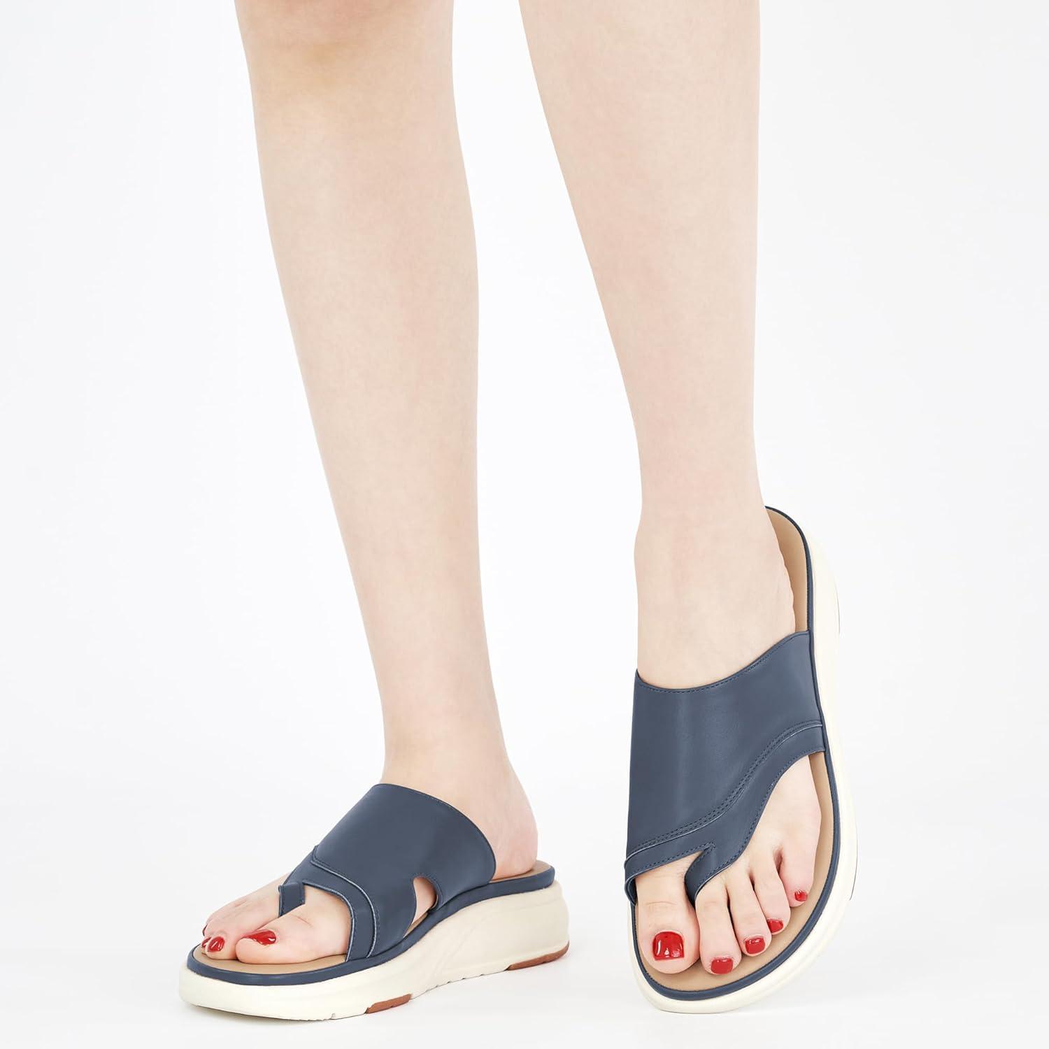 imageOrthopedic Sandals for Women Outdoor Dressy Comfort Slides Womens Fashion  Casual Platform Ladies Walking SandalBlue