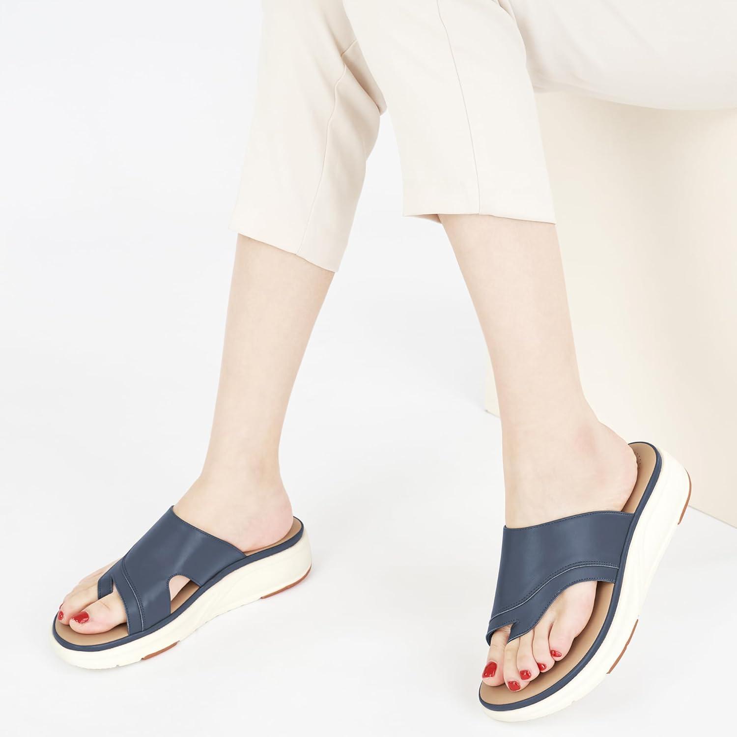 imageOrthopedic Sandals for Women Outdoor Dressy Comfort Slides Womens Fashion  Casual Platform Ladies Walking SandalBlue