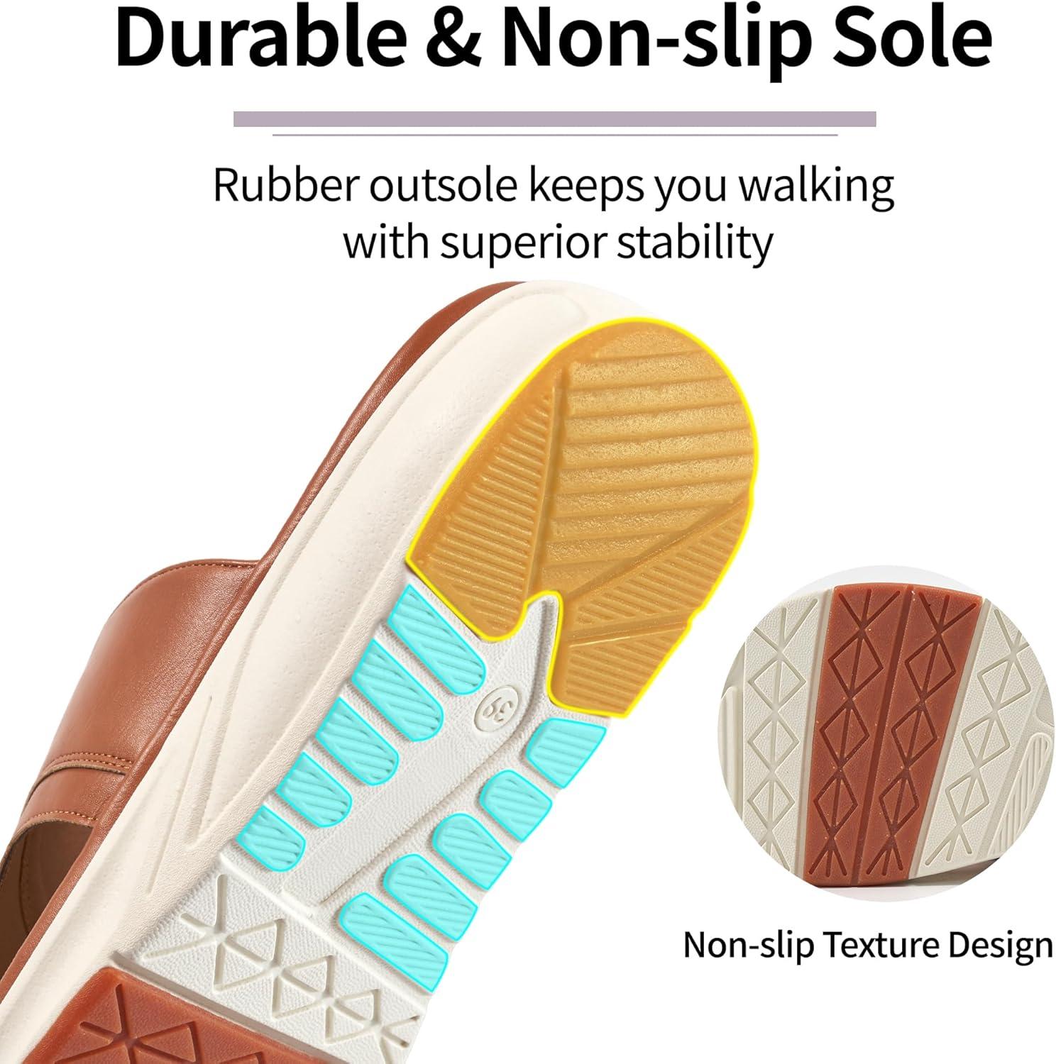 imageOrthopedic Sandals for Women Outdoor Dressy Comfort Slides Womens Fashion  Casual Platform Ladies Walking SandalBrown