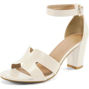 Heels for Fashion Women Wedding: Comfortable Womens Heeled Sandals for Party – Dressy Prom Ladies Buckle Shoes(Apricot)