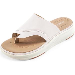 Orthopedic Sandals for Women Outdoor: Dressy Comfort Slides Womens Fashion – Casual Platform Ladies Walking Sandal(Beige)
