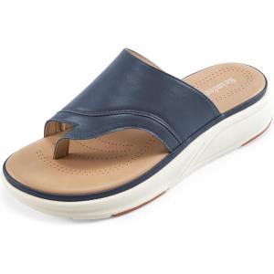 Orthopedic Sandals for Women Outdoor: Dressy Comfort Slides Womens Fashion – Casual Platform Ladies Walking Sandal(Blue)