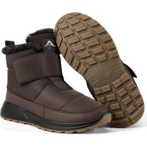 Women Snow Boots Winter: Waterproof Warm Fur Lined Booties Outdoor Walking for Hiking Shopping Travel Indoor for House Home(Brown)