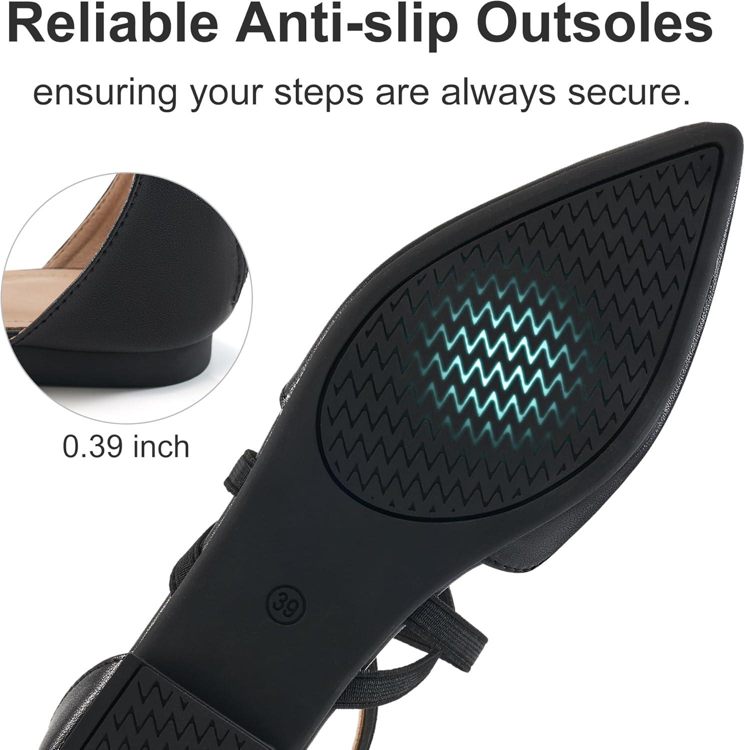 imageWomens Ballet Flats for Wedding Comfortable Dress Work Flat for 2025 Ladies Dressy Zipper Walking ShoesBlackpu Leather