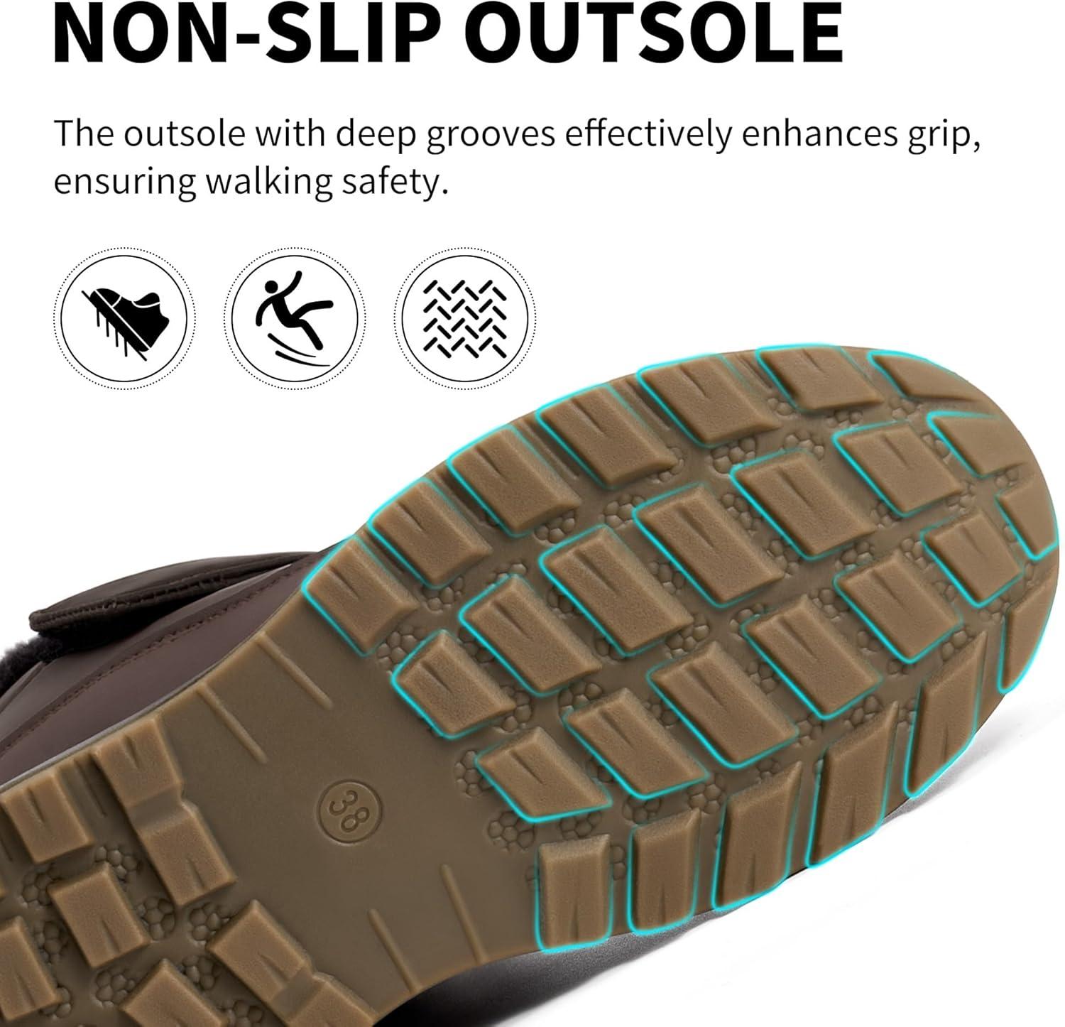 image:imageWomen Snow Boots Winter Waterproof Warm Fur Lined Comfortable Booties for Outdoor WalkingBrown